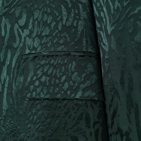 H&M Jacquard-patterned Blazer Jacket (dark green leopard print) - Picture 2 of 4